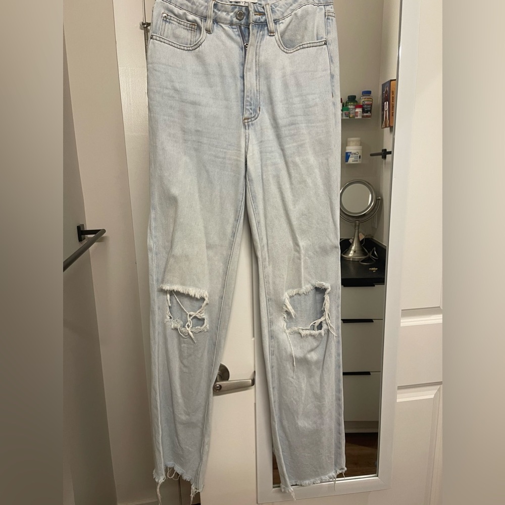 We Wore What Straight Leg Distressed Jean- 27